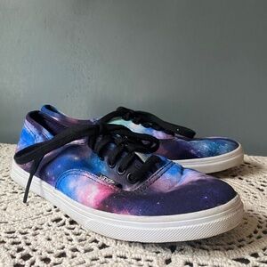 VANS Galaxy Cosmic Lace Up Low Top Sneakers Womens 6 Skater Tennis Shoe Colorful